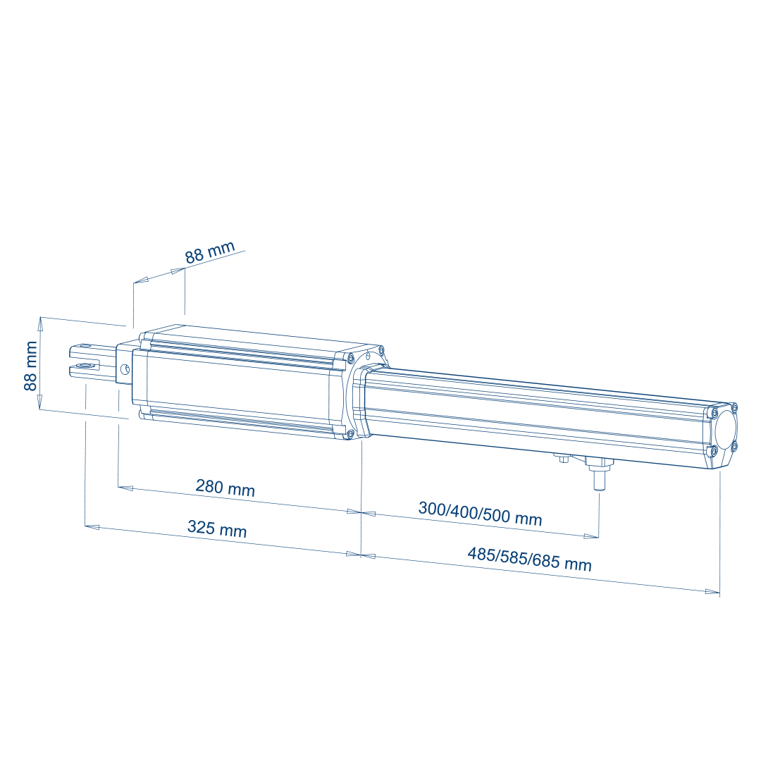 PM1 SC FERMESUR – Actionneur électromécanique linéaire 230 V– 24 V 2